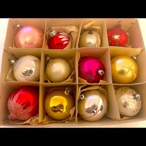 Vintage mercury glass Christmas ornaments